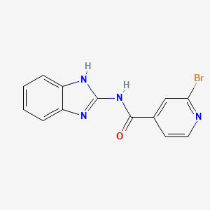 molecular formula C13H9BrN4O B2470125 N-(1H-苯并咪唑-2-基)-2-溴吡啶-4-甲酰胺 CAS No. 1912320-95-6