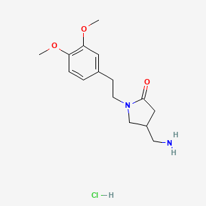 4-(Aminomethyl)-1-[2-(3,4-dimethoxyphenyl)ethyl]pyrrolidin-2-one hydrochloride