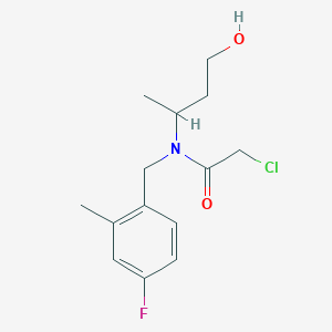 molecular formula C14H19ClFNO2 B2470133 2-Chloro-N-[(4-fluoro-2-methylphenyl)methyl]-N-(4-hydroxybutan-2-yl)acetamide CAS No. 2411238-09-8