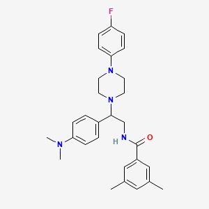 N-{2-[4-(dimethylamino)phenyl]-2-[4-(4-fluorophenyl)piperazin-1-yl]ethyl}-3,5-dimethylbenzamide