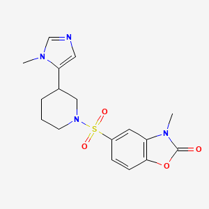 3-Methyl-5-[3-(3-methylimidazol-4-yl)piperidin-1-yl]sulfonyl-1,3-benzoxazol-2-one
