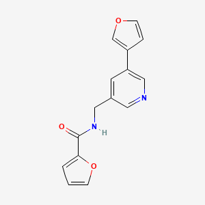 molecular formula C15H12N2O3 B2470141 N-((5-(furan-3-yl)pyridin-3-yl)methyl)furan-2-carboxamide CAS No. 2034228-85-6