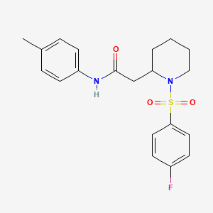 2-(1-((4-fluorophenyl)sulfonyl)piperidin-2-yl)-N-(p-tolyl)acetamide