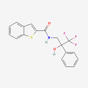 molecular formula C18H14F3NO2S B2470160 N-(3,3,3-三氟-2-羟基-2-苯基丙基)苯并[b]噻吩-2-甲酰胺 CAS No. 2034265-98-8
