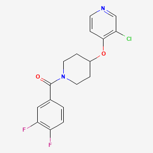 molecular formula C17H15ClF2N2O2 B2470166 (4-((3-Chloropyridin-4-yl)oxy)piperidin-1-yl)(3,4-difluorophenyl)methanone CAS No. 2034366-32-8