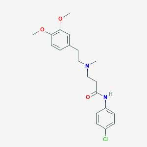 N-(4-chlorophenyl)-3-[[2-(3,4-dimethoxyphenyl)ethyl](methyl)amino]propanamide
