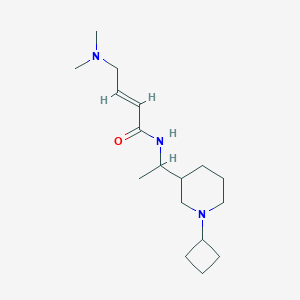 molecular formula C17H31N3O B2470182 (E)-N-[1-(1-Cyclobutylpiperidin-3-yl)ethyl]-4-(dimethylamino)but-2-enamide CAS No. 2411330-14-6