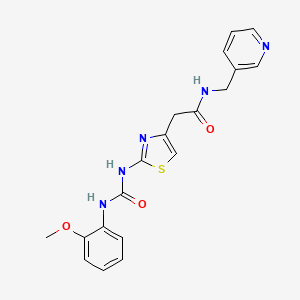 2-(2-(3-(2-methoxyphenyl)ureido)thiazol-4-yl)-N-(pyridin-3-ylmethyl)acetamide