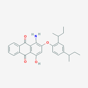 molecular formula C28H29NO4 B024702 1-Amino-2-(2,4-di-sec-butylphenoxy)-4-hydroxyanthraquinone CAS No. 19756-52-6