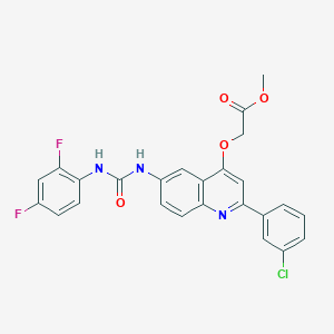 molecular formula C25H18ClF2N3O4 B2470200 3-(二甲基氨基)-N-{[5-(哌啶-1-基磺酰)-2-噻吩基]甲基}苯甲酰胺 CAS No. 1115911-90-4