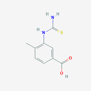 molecular formula C9H10N2O2S B2470216 3-(Carbamothioylamino)-4-methylbenzoic acid CAS No. 726190-35-8