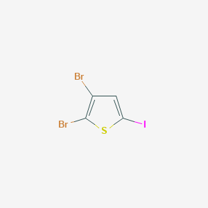 molecular formula C4HBr2IS B2470219 2,3-Dibromo-5-iodothiophene CAS No. 858000-09-6