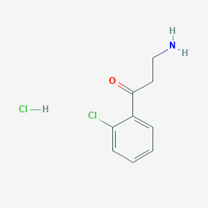 molecular formula C9H11Cl2NO B2470221 3-Amino-1-(2-chlorophenyl)propan-1-one hydrochloride CAS No. 948595-82-2