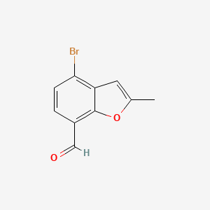 molecular formula C10H7BrO2 B2470222 4-Bromo-2-methyl-1-benzofuran-7-carbaldehyde CAS No. 2248317-51-1