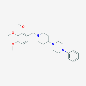 molecular formula C25H35N3O3 B247024 1-Phenyl-4-[1-(2,3,4-trimethoxybenzyl)-4-piperidinyl]piperazine 