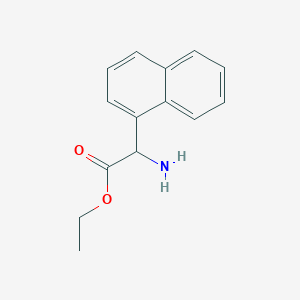 molecular formula C14H15NO2 B2470241 Ethyl 2-amino-2-naphthalen-1-ylacetate CAS No. 150941-87-0
