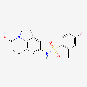 4-fluoro-2-methyl-N-(4-oxo-2,4,5,6-tetrahydro-1H-pyrrolo[3,2,1-ij]quinolin-8-yl)benzenesulfonamide