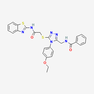 N-((5-((2-(benzo[d]thiazol-2-ylamino)-2-oxoethyl)thio)-4-(4-ethoxyphenyl)-4H-1,2,4-triazol-3-yl)methyl)benzamide