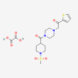 2-(4-(1-(Methylsulfonyl)piperidine-4-carbonyl)piperazin-1-yl)-1-(thiophen-2-yl)ethanone oxalate
