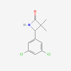 molecular formula C11H11Cl2NO B2470259 4-(3,5-Dichlorophenyl)-3,3-dimethylazetidin-2-one CAS No. 1872972-95-6