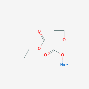 molecular formula C7H9NaO5 B2470261 Sodium;2-ethoxycarbonyloxetane-2-carboxylate CAS No. 2253629-98-8