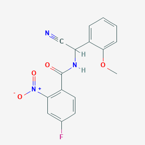 molecular formula C16H12FN3O4 B2470263 N-[cyano(2-methoxyphenyl)methyl]-4-fluoro-2-nitrobenzamide CAS No. 1797138-64-7