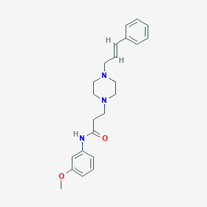 N-(3-methoxyphenyl)-3-{4-[(2E)-3-phenylprop-2-en-1-yl]piperazin-1-yl}propanamide