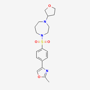 2-Methyl-4-(4-((4-(tetrahydrofuran-3-yl)-1,4-diazepan-1-yl)sulfonyl)phenyl)oxazole