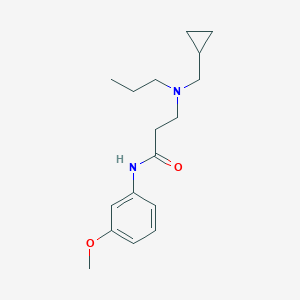 molecular formula C17H26N2O2 B247028 3-[(cyclopropylmethyl)(propyl)amino]-N-(3-methoxyphenyl)propanamide 