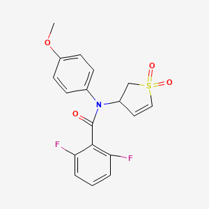 molecular formula C18H15F2NO4S B2470280 N-(1,1-dioxido-2,3-dihydrothien-3-yl)-2,6-difluoro-N-(4-methoxyphenyl)benzamide CAS No. 863023-00-1