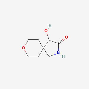 molecular formula C8H13NO3 B2470282 4-Hydroxy-8-oxa-2-azaspiro[4.5]decan-3-one CAS No. 1909348-57-7