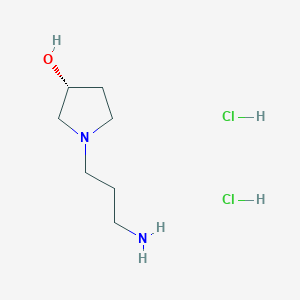 (3R)-1-(3-Aminopropyl)pyrrolidin-3-ol;dihydrochloride