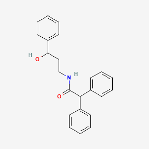 molecular formula C23H23NO2 B2470288 N-(3-hydroxy-3-phenylpropyl)-2,2-diphenylacetamide CAS No. 1396811-18-9