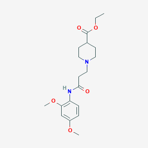 Ethyl 1-{3-[(2,4-dimethoxyphenyl)amino]-3-oxopropyl}piperidine-4-carboxylate