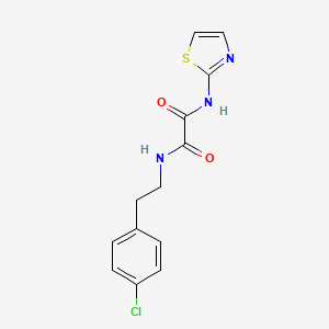 molecular formula C13H12ClN3O2S B2470300 N-[2-(4-chlorophenyl)ethyl]-N'-(1,3-thiazol-2-yl)oxamide CAS No. 331982-53-7