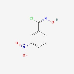 molecular formula C7H5ClN2O3 B2470303 (1Z)-N-hydroxy-3-nitrobenzenecarboximidoyl chloride CAS No. 33512-94-6
