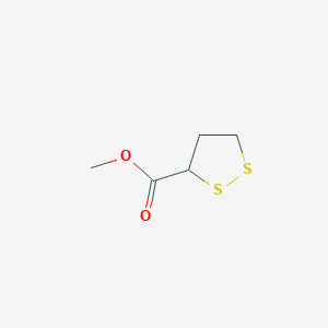 molecular formula C5H8O2S2 B2470308 Methyl dithiolane-3-carboxylate CAS No. 144332-03-6