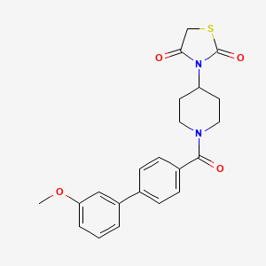 3-(1-(3'-Methoxy-[1,1'-biphenyl]-4-carbonyl)piperidin-4-yl)thiazolidine-2,4-dione