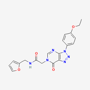 molecular formula C19H18N6O4 B2470321 2-(3-(4-エトキシフェニル)-7-オキソ-3H-[1,2,3]トリアゾロ[4,5-d]ピリミジン-6(7H)-イル)-N-(フラン-2-イルメチル)アセトアミド CAS No. 863019-97-0