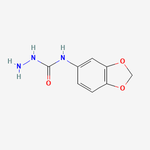 molecular formula C8H9N3O3 B2470328 3-氨基-1-(2H-1,3-苯并二氧杂环-5-基)脲 CAS No. 756791-27-2