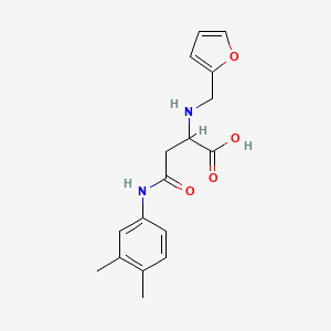 molecular formula C17H20N2O4 B2470345 4-(3,4-Dimethylanilino)-2-(furan-2-ylmethylamino)-4-oxobutanoic acid CAS No. 1032055-79-0