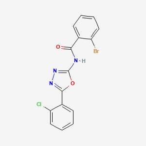 2-bromo-N-(5-(2-chlorophenyl)-1,3,4-oxadiazol-2-yl)benzamide