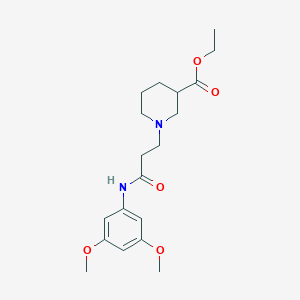 Ethyl 1-{3-[(3,5-dimethoxyphenyl)amino]-3-oxopropyl}piperidine-3-carboxylate