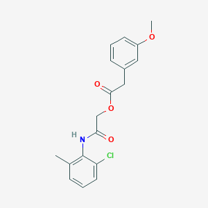 molecular formula C18H18ClNO4 B2470358 2-[(2-Chloro-6-methylphenyl)amino]-2-oxoethyl (3-methoxyphenyl)acetate CAS No. 1351843-88-3