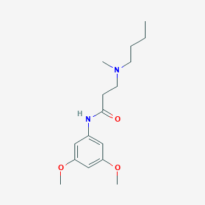 molecular formula C16H26N2O3 B247036 3-[butyl(methyl)amino]-N-(3,5-dimethoxyphenyl)propanamide 