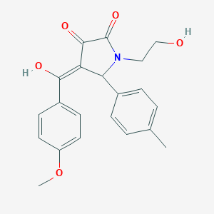 molecular formula C21H21NO5 B247037 3-hydroxy-1-(2-hydroxyethyl)-4-(4-methoxybenzoyl)-5-(4-methylphenyl)-1,5-dihydro-2H-pyrrol-2-one 