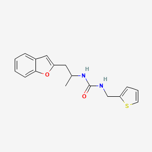 molecular formula C17H18N2O2S B2470373 1-(1-(Benzofuran-2-yl)propan-2-yl)-3-(thiophen-2-ylmethyl)urea CAS No. 2034381-20-7