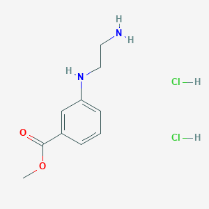 molecular formula C10H16Cl2N2O2 B2470375 Methyl 3-(2-aminoethylamino)benzoate;dihydrochloride CAS No. 2402838-10-0