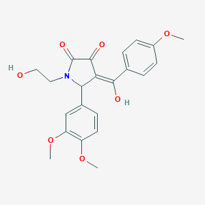 5-(3,4-dimethoxyphenyl)-3-hydroxy-1-(2-hydroxyethyl)-4-(4-methoxybenzoyl)-1,5-dihydro-2H-pyrrol-2-one