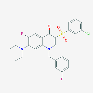 3-[(3-chlorophenyl)sulfonyl]-7-(diethylamino)-6-fluoro-1-(3-fluorobenzyl)quinolin-4(1H)-one